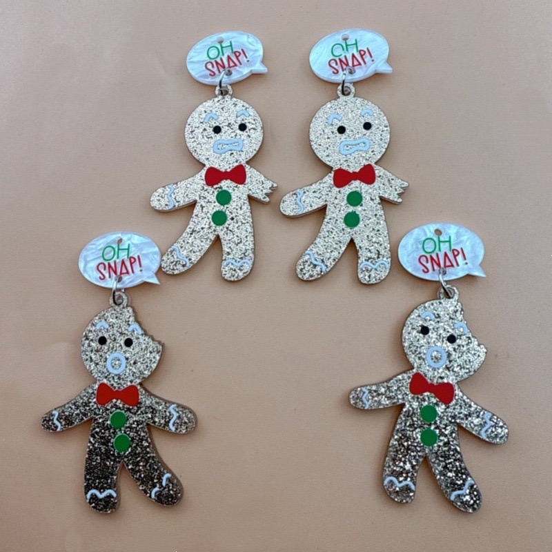 Men Accessories Usa - 10pcs Cute Christmas Gingerbread Man Pendant,