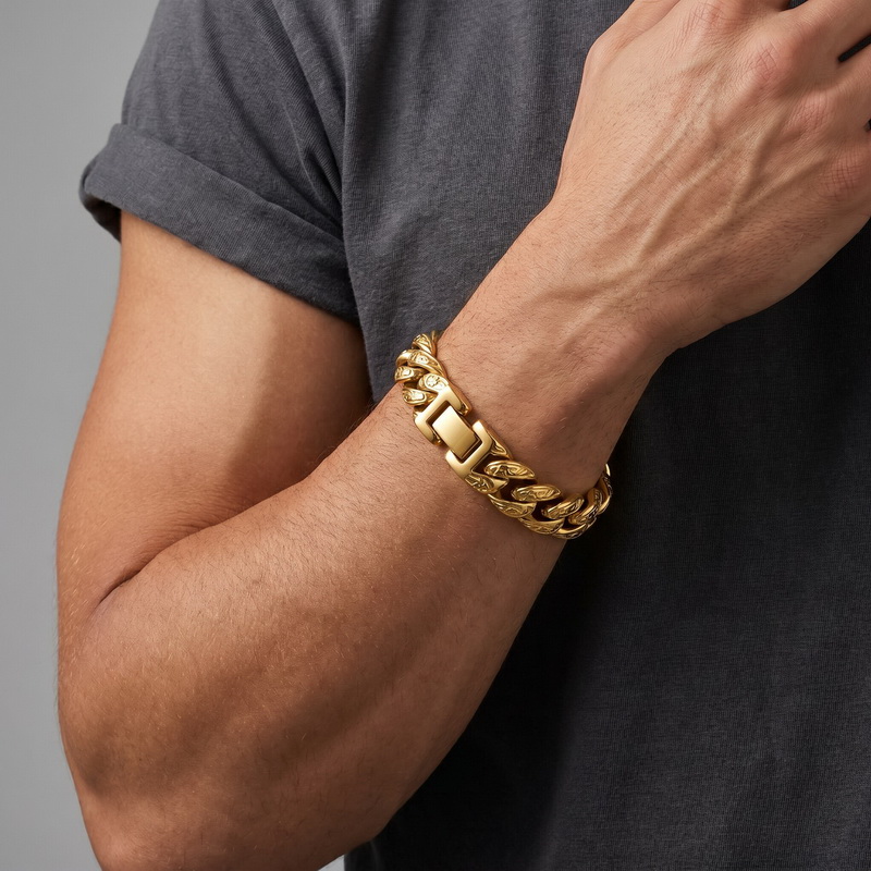 Men'S Accessories Hand Bands - Man Bracelet Homme 13MM Wide Stainless
