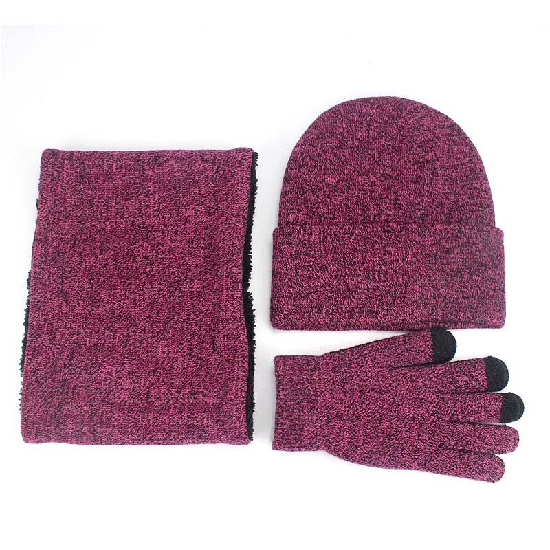 Men Accessories Tips - Winter Hat Scarf Gloves Set, Plush