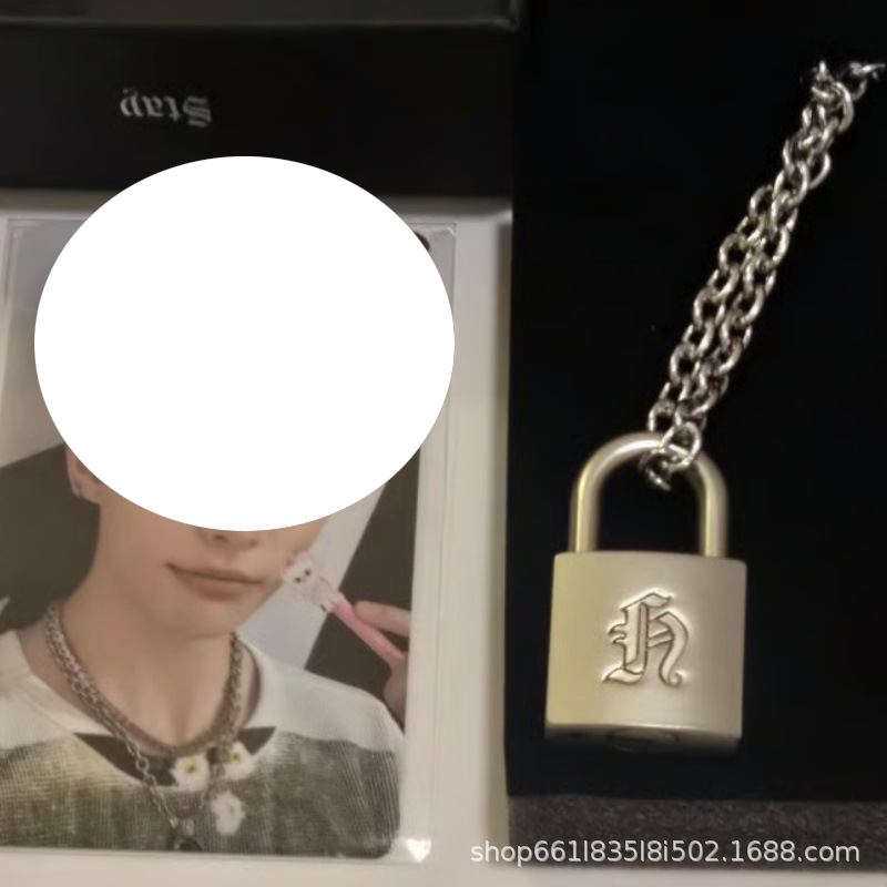 Men Accessories Necklace - Ashionable Creative Metal Lock Necklace Same