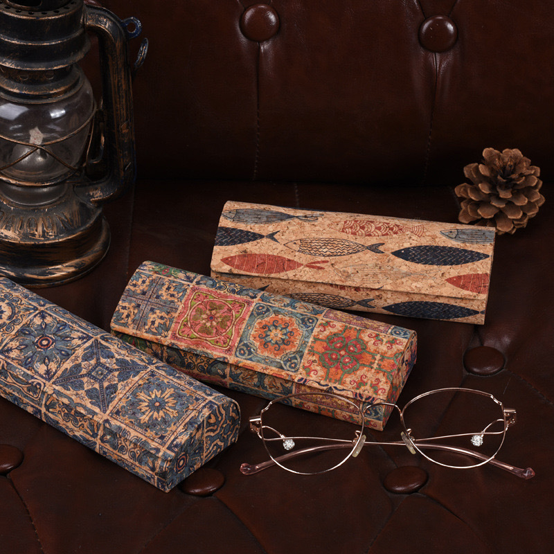 Men Accessories To Look Good - **Natural Cork Glasses Case Hard Shell