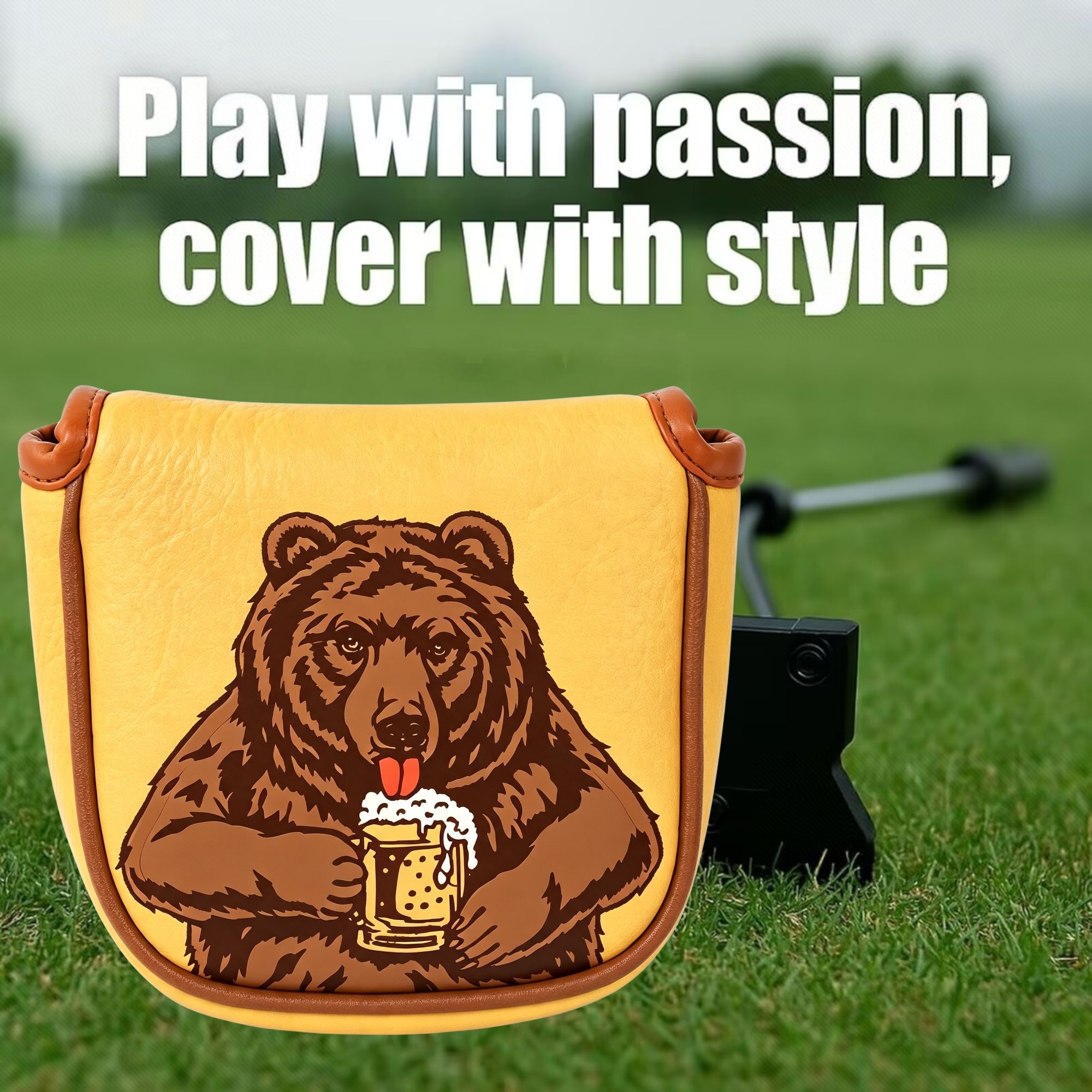 Skull Embroidered Golf Mallet  - đánh giá và giá Men Accessories Usa
