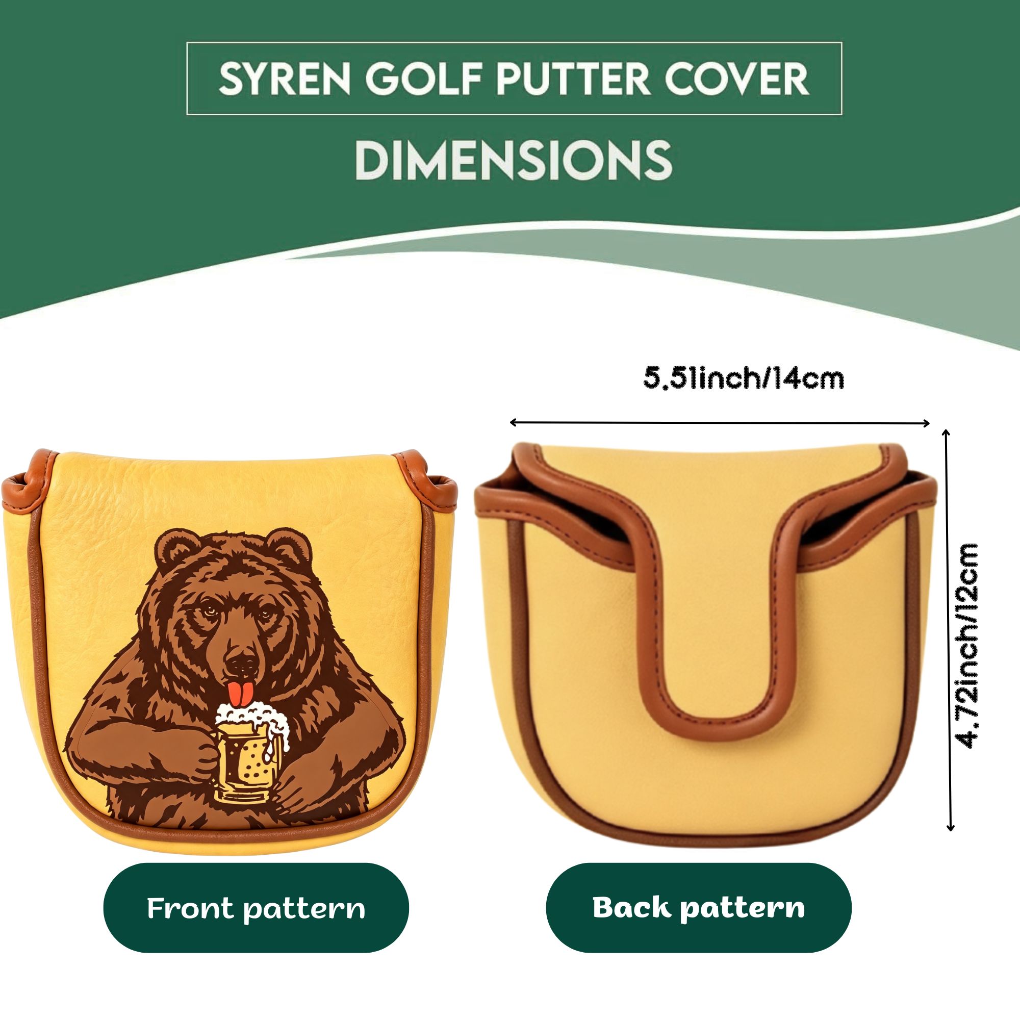 Skull Embroidered Golf Mallet  - đánh giá và giá Men Accessories Usa