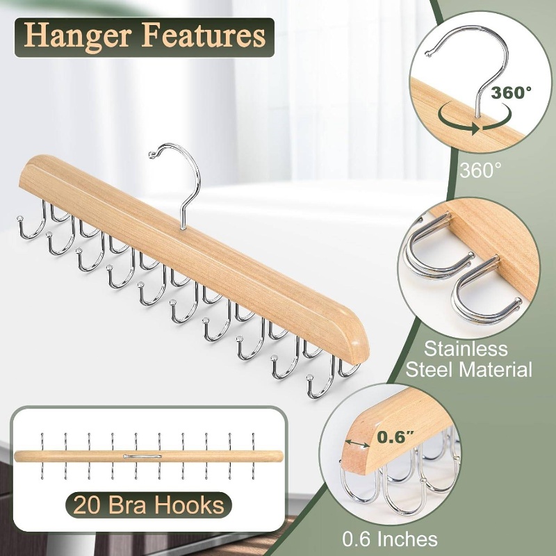 Wooden Tie Hangers Belt Rack W - đánh giá và giá Men'S Accessories Wardrobe