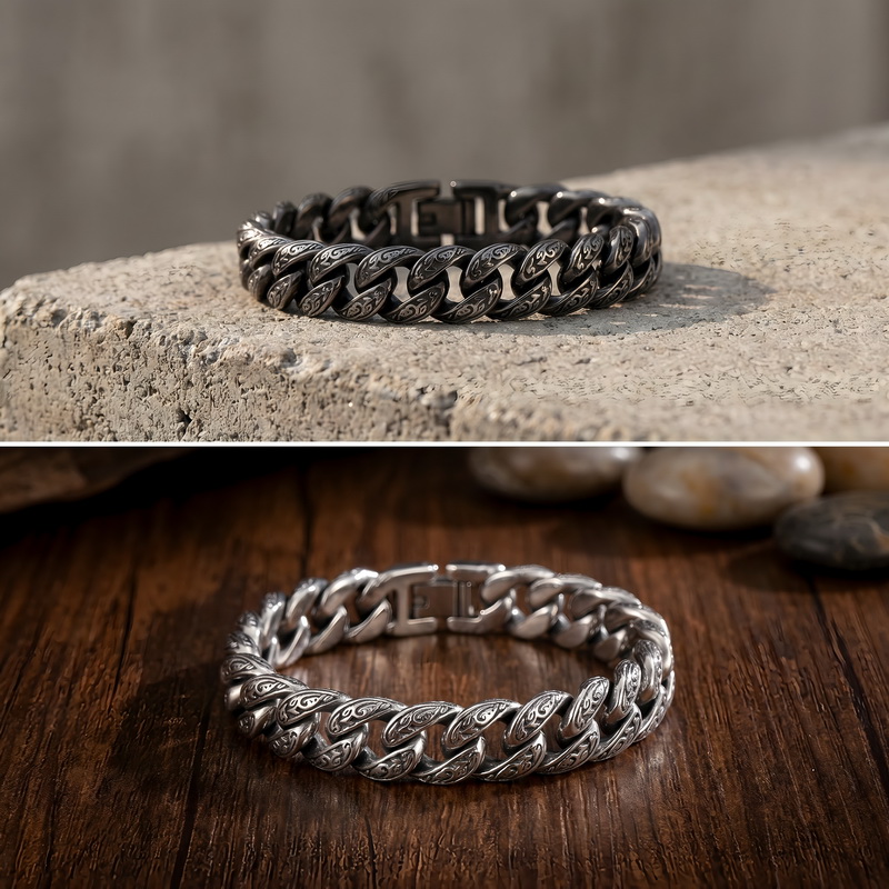 Man Bracelet Homme 13MM Wide S - đánh giá và giá Men'S Accessories Hand Bands