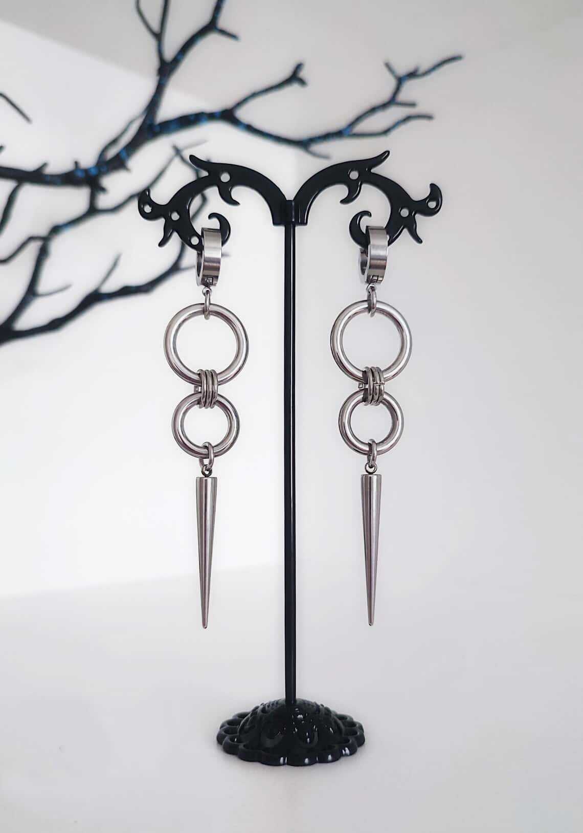 Punk rivet earring,Goth jewelr - đánh giá và giá Men Accessories Tips