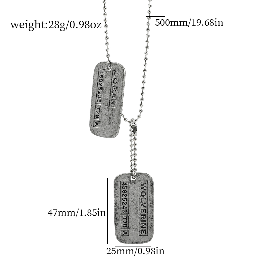 X-Men Wolverine Military Card  - đánh giá và giá Men Accessories Necklace