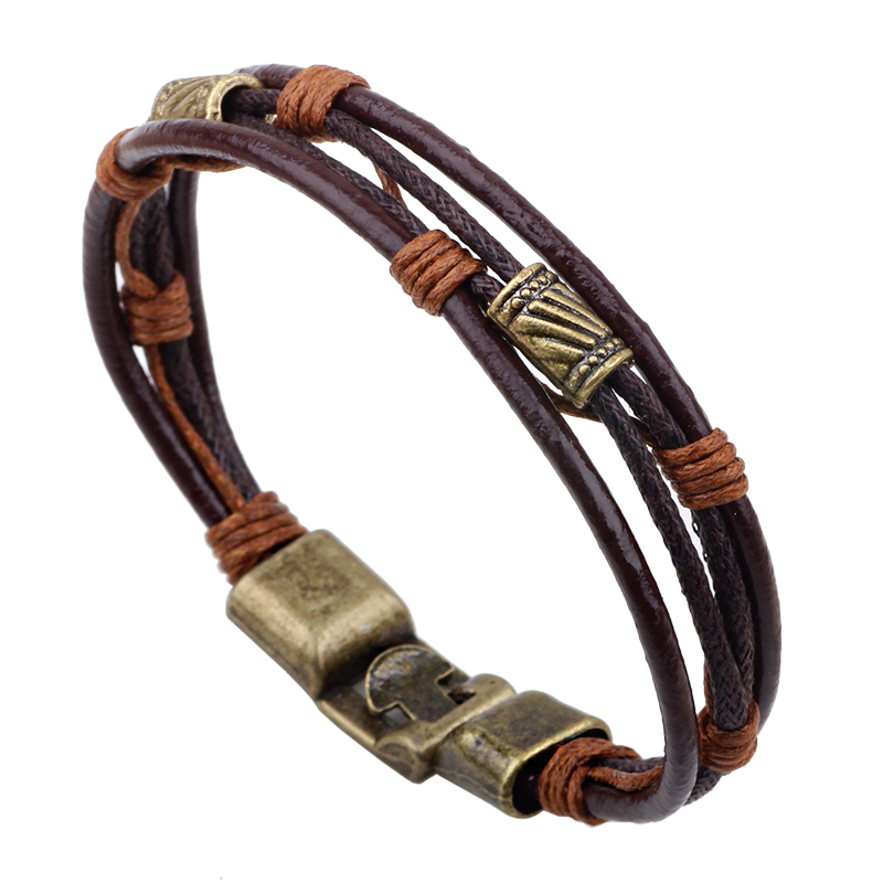 22Cm 3 Lớp Vòng Tay Da Nam Nữ  - đánh giá và giá Men'S Accessories Hand Bands