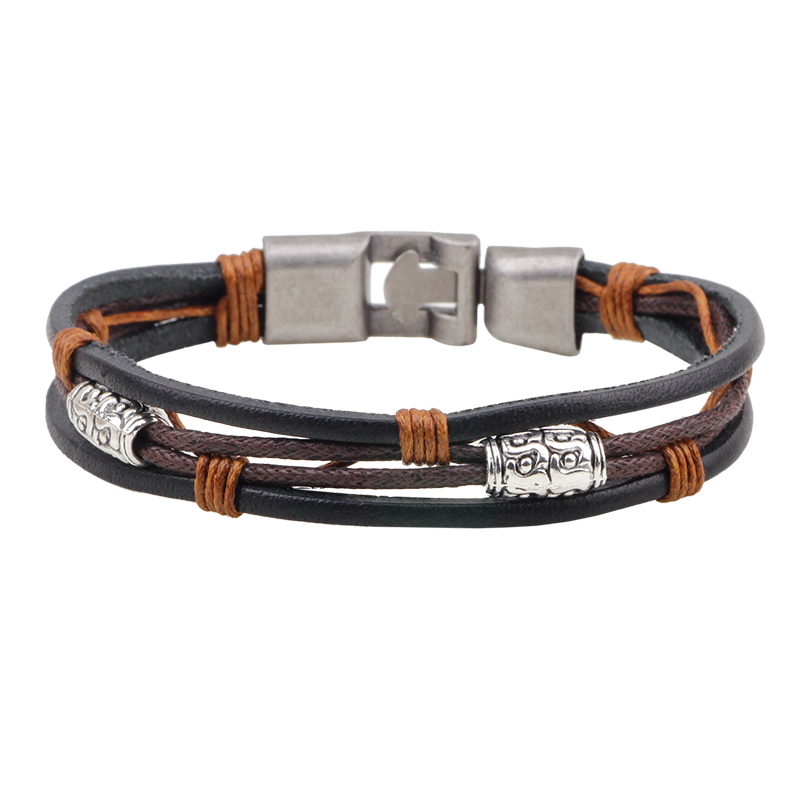 22Cm 3 Lớp Vòng Tay Da Nam Nữ  - đánh giá và giá Men'S Accessories Hand Bands